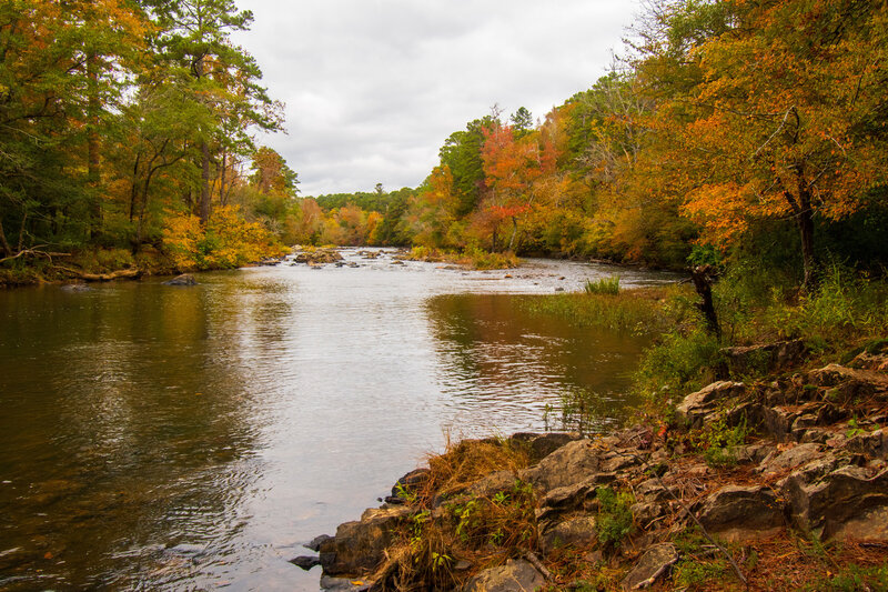 Haw River in the fall.