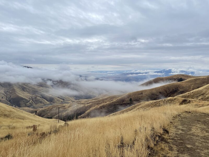 Looking back down into the valley towards the trailhead.