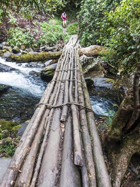 Rustic bridge at Templetons Crossing.