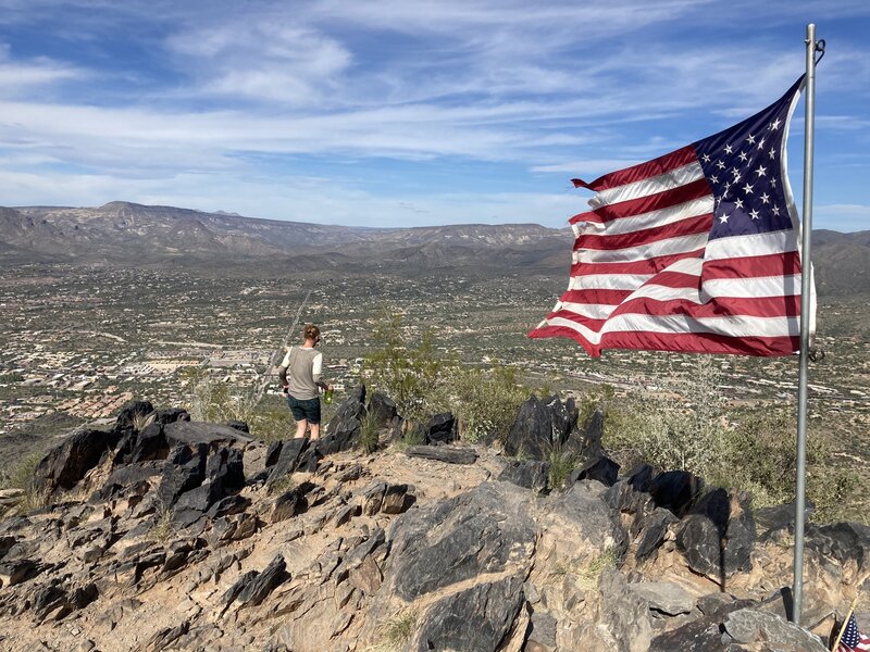 Flag at the top