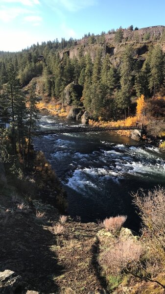 The bridge and rapids from the overlook.