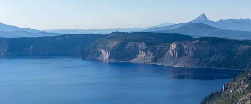 Looking to the north across Crater Lake from the Phantom Ship Overlook.