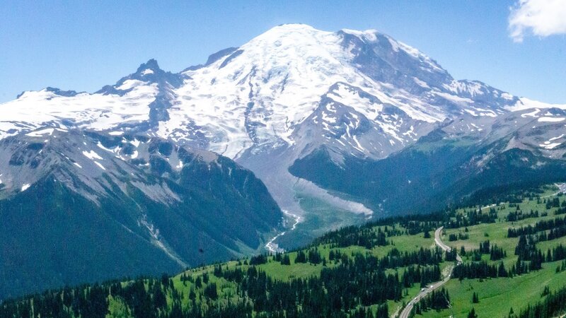 View of Rainier from atop Dege Peak