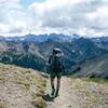 Hiker descending into Grand Valley