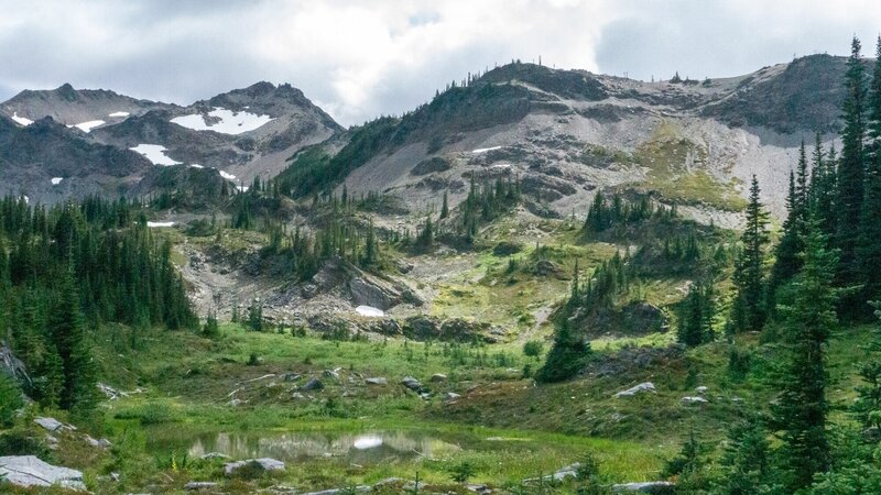 Meadows on the way up Grand Pass