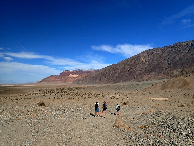 The parking lot from the mouth of Sidewinder Canyon