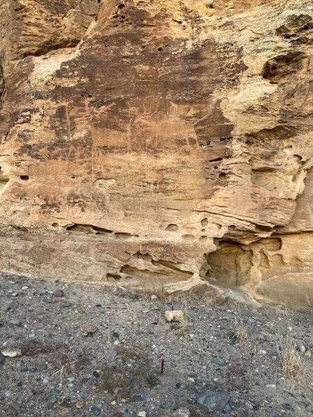 Petroglyphs along the Eagle Rock Shelter Trail.