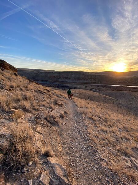 Eagle Rock Shelter Trail leading down into the Gunnison Gorge.