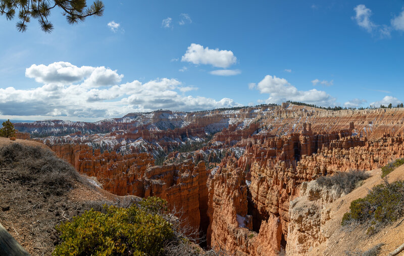 A snow dusted Fairy Castle from Sunset Point.