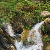 A waterfall on the Rispana river at the second bridge while descending the gorge.