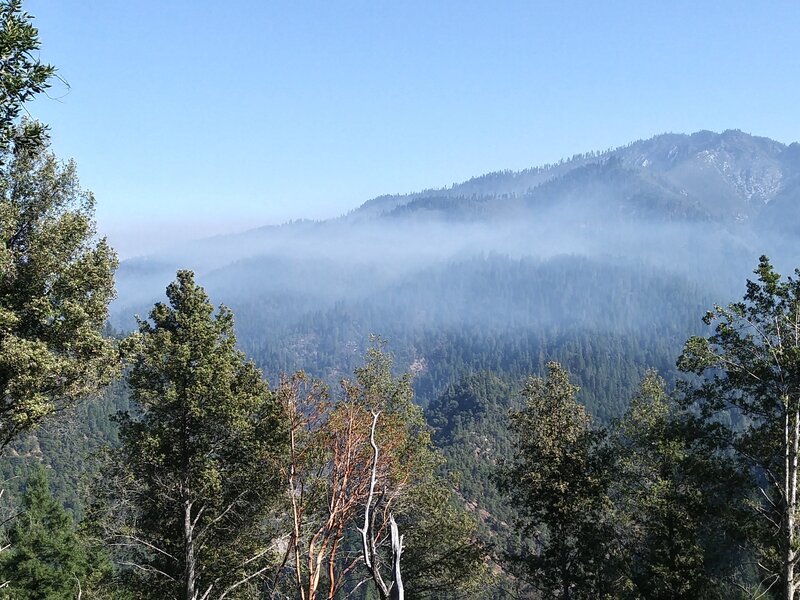 Tom Payne Peak with smoke (September 2021).