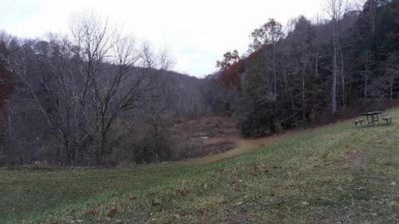 View from the dam overlooking the trail to get to the dam.