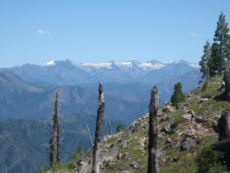 High Trinity Alps from north of Trinity Summit Guard Station.