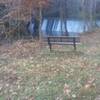 Relaxing bench at waterfalls.