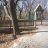 Trailhead and view of Elkin Muncipal Park.