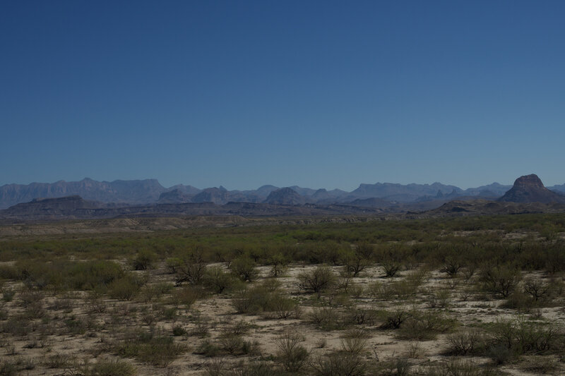 From the Dorgan homestead, you get a great view of the landscape of Big Bend. From this trail you can see landmarks like Mule Ears, Emory Peak, the Chisos Mountains, and other mountains that you can enjoy along Ross Maxwell Scenic Drive.