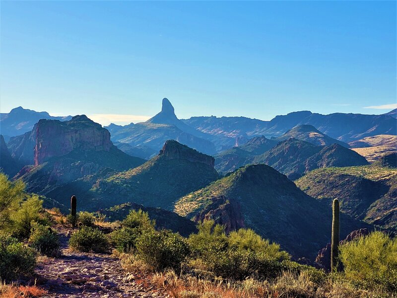 View from the end of the trail. Looking at Weavers Needle.