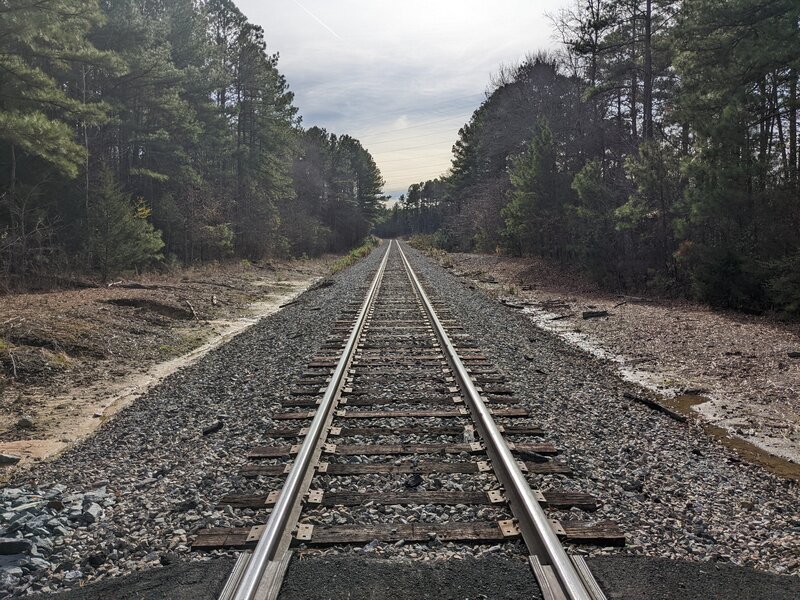 Train track crossing along the MST section 10.