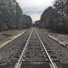 Train track crossing along the MST section 10.