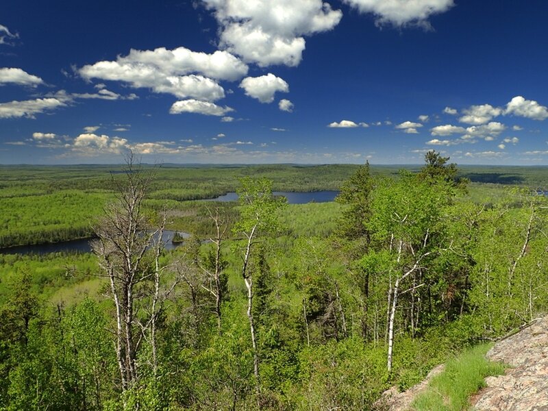 View west from below the summit.