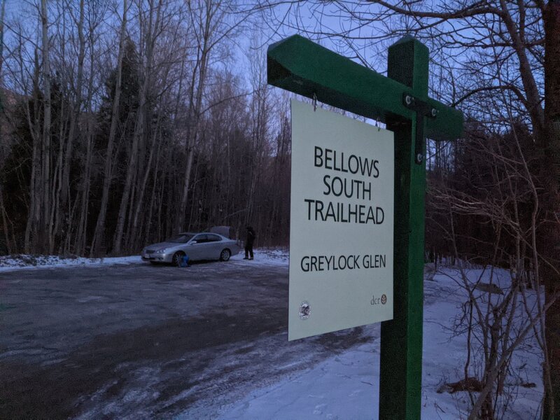 Parking lot for Mt Greylock Summit Loop.