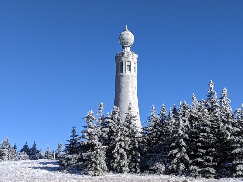 Icy tower on Mt Greylock.