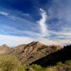 Clouds over the summit of Goldmine Mountain.