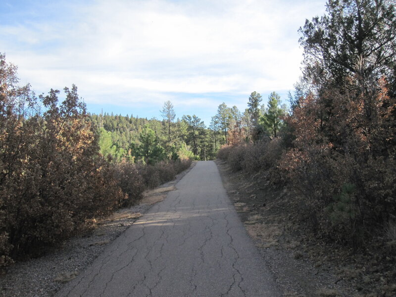 Carrizo Canyon Road bike trail, running alongside Tribal Hwy-4 from the Inn of the Mountain Gods to Hwy-70.