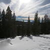 View south from trail summit towards trailhead (1-14-2022).