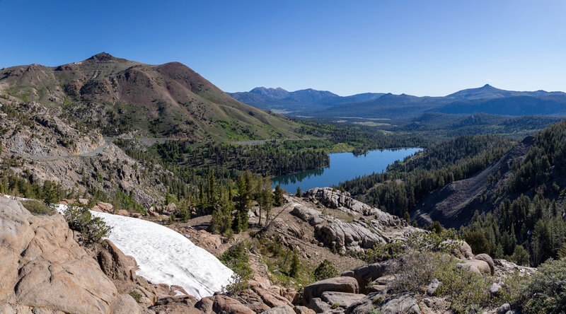 The east side of Carson Pass with Red Lake at the center