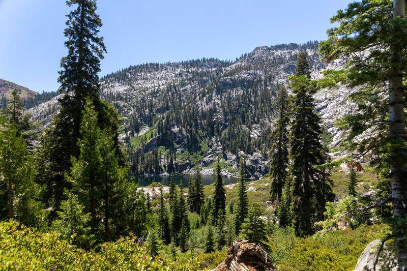 Granite Lake from the ascent towards Seven Up Peak.