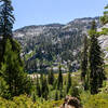 Granite Lake from the ascent towards Seven Up Peak.