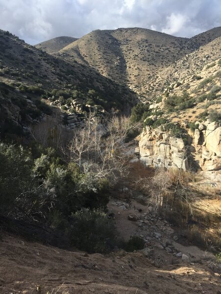 Above the Deep Creek Hot Springs.