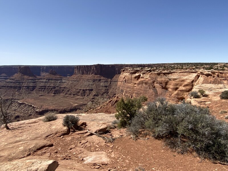 Bighorn Overlook in Dead Horse Point State Park. No crowds and a pretty easy hike, but requires quite a bit of route finding.