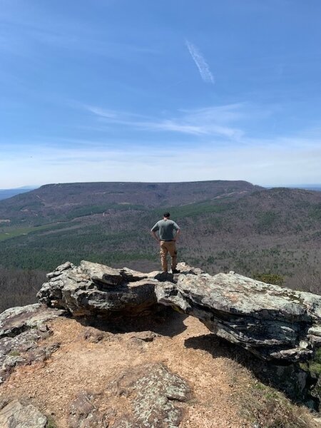 The Rim Trail at Mt. Nebo. I think that is a view of Flood Mountain.