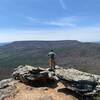 The Rim Trail at Mt. Nebo. I think that is a view of Flood Mountain.