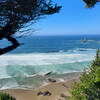 View of Pacific Ocean and Oregon coast.