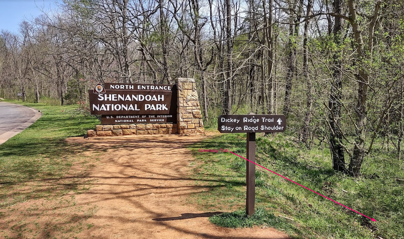 Trailhead to the Greenway Trail. There are no identifying signs. There is a concrete post on the Browntown Rd side of the trail.