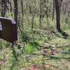 A view of the trailhead from Skyline Drive.