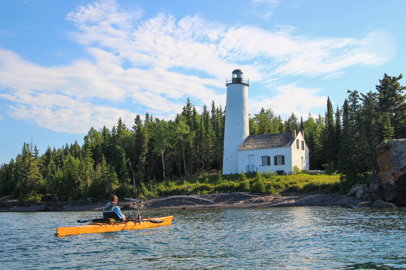 Rock Harbor Lighthouse from the water