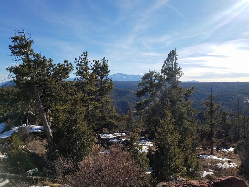 Nice View of Pikes Peak from Mount Herman Trail