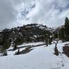 Low incline area with a nice view of the granite rocks