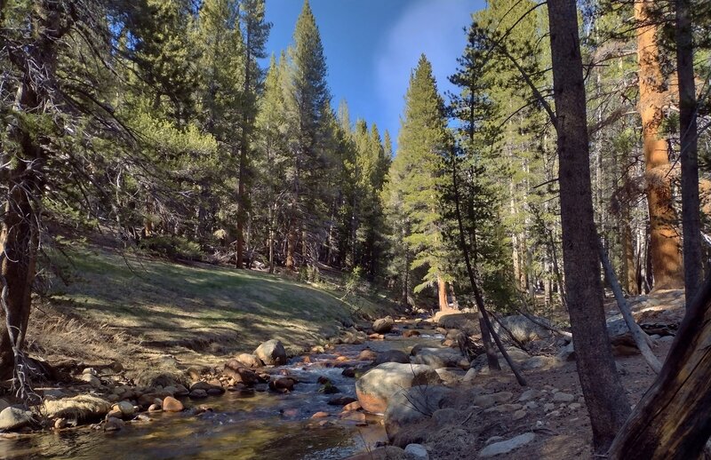 Rock Creek, a great place to camp below the west end of the Siberian Outpost ridge, along the PCT.