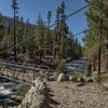 The pretty Kern River seen from the east end of the Lower Kern Bridge.