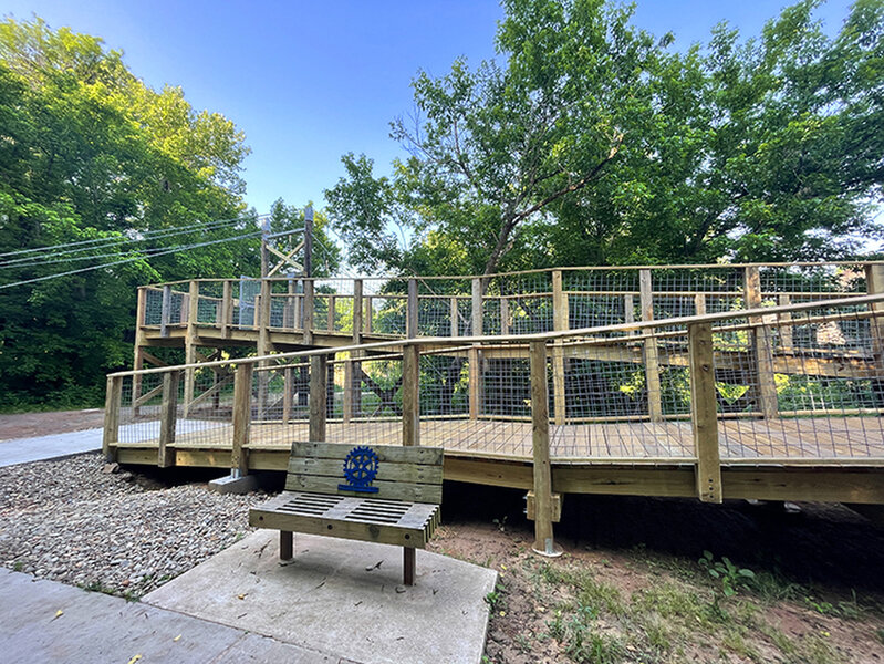 New rampway at the entrance of the First Broad River Trail, Shelby, NC