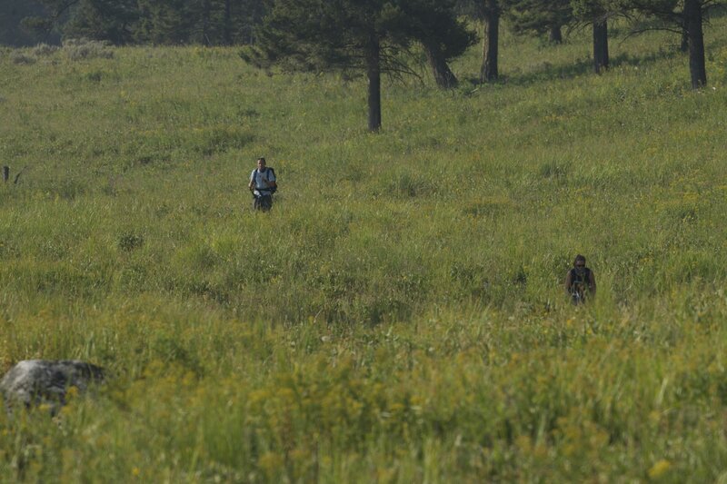 The vegetation can get tall in various sections of the trail.  Compared to other trails in Yellowstone, its easy, but make sure you have maps to make sure you stay on the right trail.