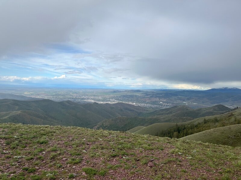 View of Pocatello from near Kinport Peak