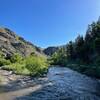 Trailhead looking up the river