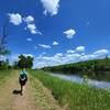 Upstream along the Mondale River Trail.