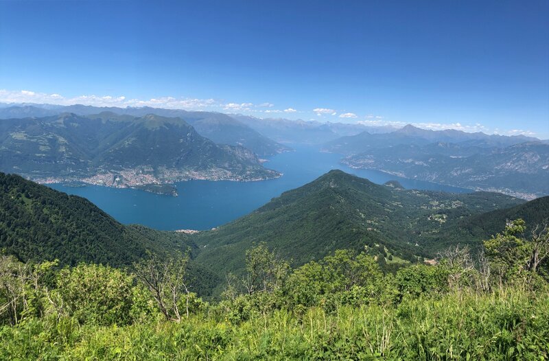 View of Como lake from Monte San Primo